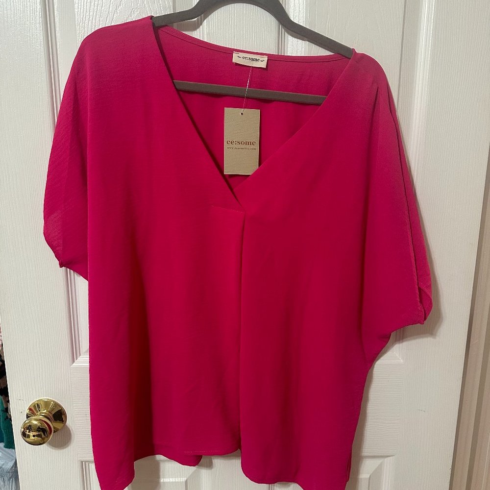 EESome Pink Oversize Blouse Medium NWT